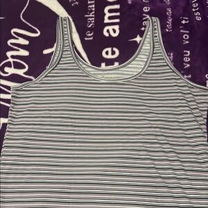 No Boundaries White and Gray Fitted Sleeveless Tank Top